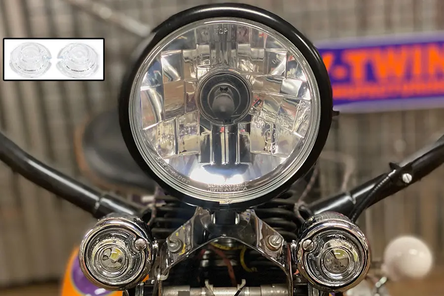 Replica Guide Bullet Marker Lamp Set Clear - V-Twin Mfg. 1