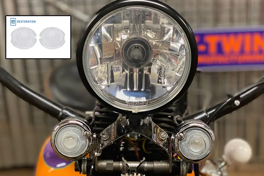 White Replica Guide Bullet Marker Lamp Set - V-Twin Mfg. 1