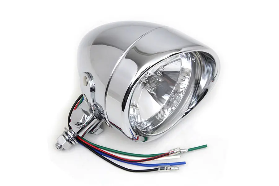 4 Inch Round Headlamp 12 Volt - V-Twin Mfg. 1