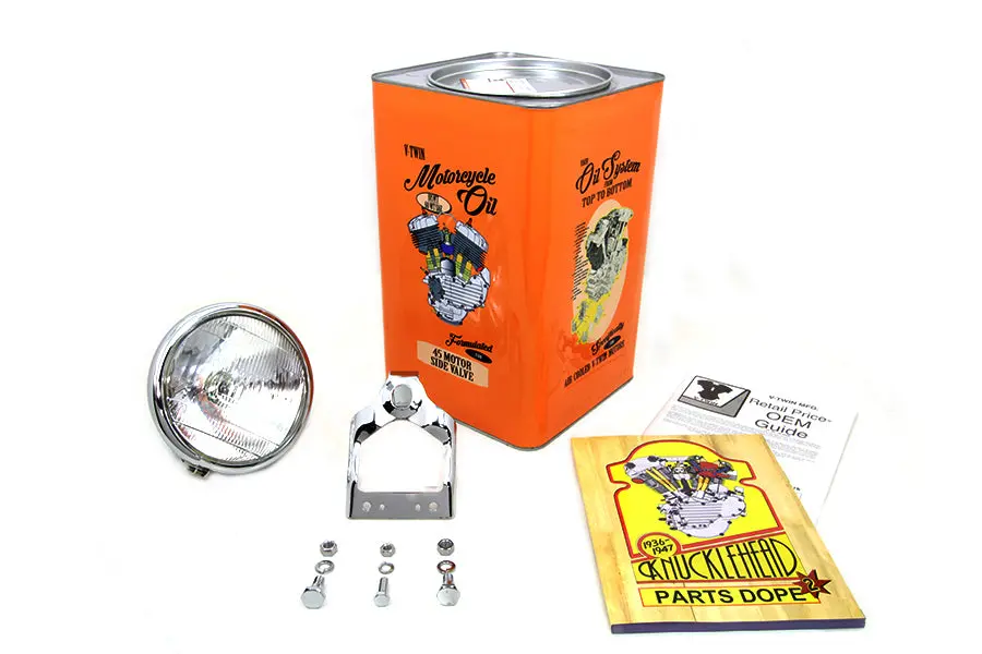 Spring Fork Headlamp Assembly Chrome - V-Twin Mfg. 1
