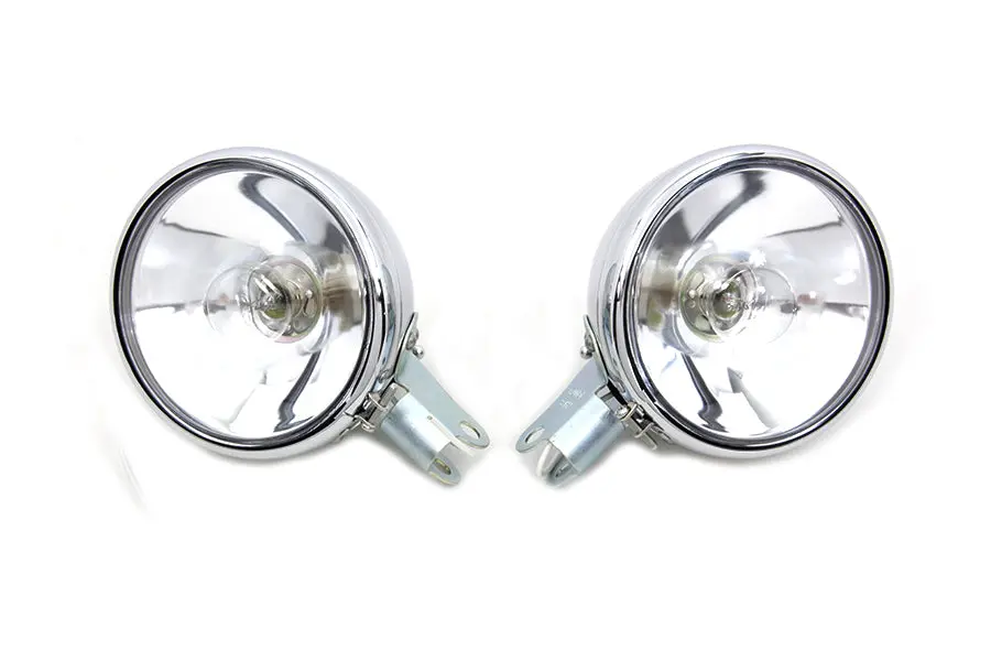 Replica Chrome Guide Spotlamp Set 6 Volt - V-Twin Mfg. 1