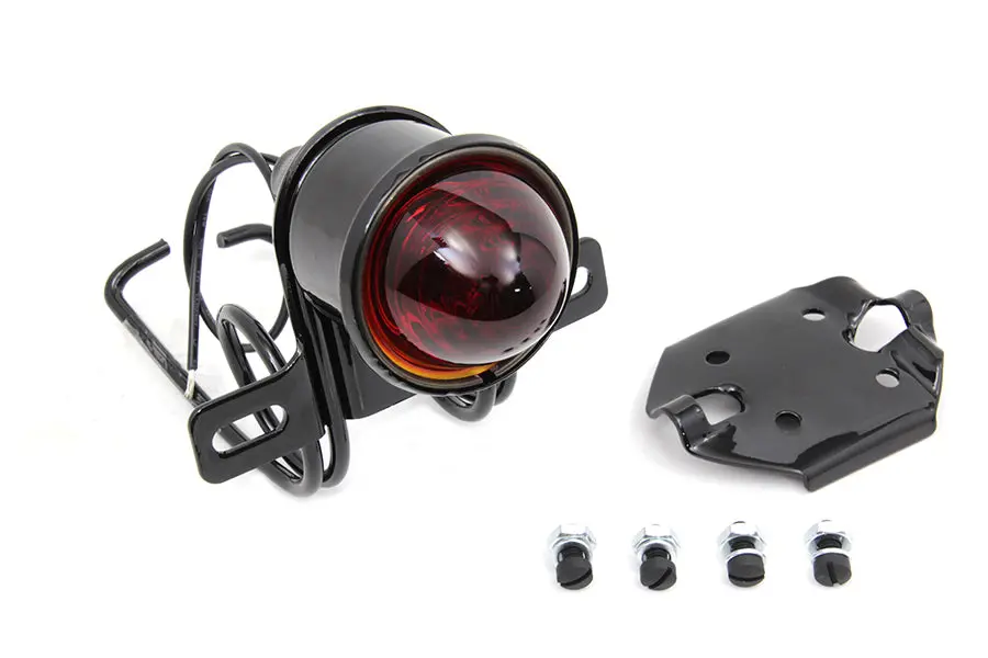 Jd Replica 6 Volt Tail Lamp Assembly Black - V-Twin Mfg. 1