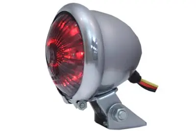 Round Led Tail Lamp With Smoked Lens - V-Twin Mfg. 1