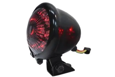 Round Led Tail Lamp With Smoked Lens - V-Twin Mfg. 1