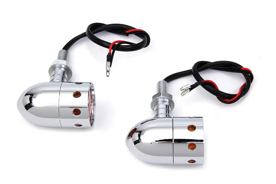 Chrome Bullet Marker Lamp Set - V-Twin Mfg. 1