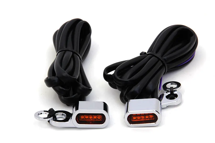 Chrome Led Turn Signal Set - V-Twin Mfg. 1