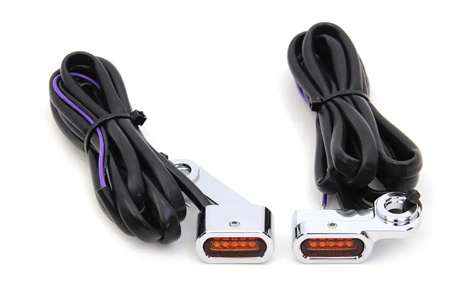 Chrome Led Turn Signal Set - V-Twin Mfg. 1