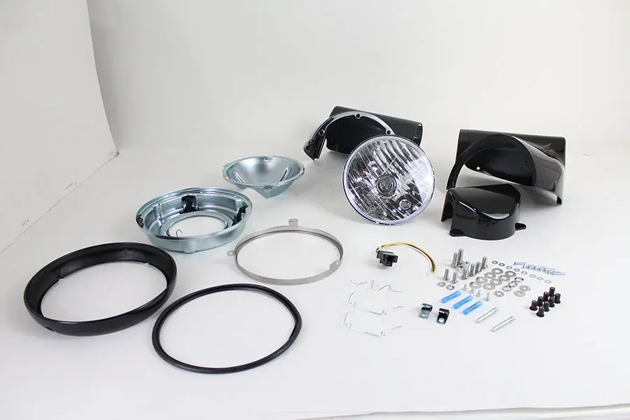 Headlamp Cowl Kit Black - V-Twin Mfg. 1