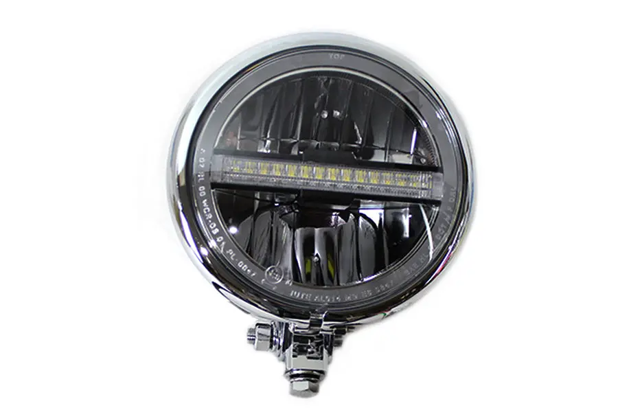 5-3/4 Inch Bates Style Led Headlamp Chrome - V-Twin Mfg. 1
