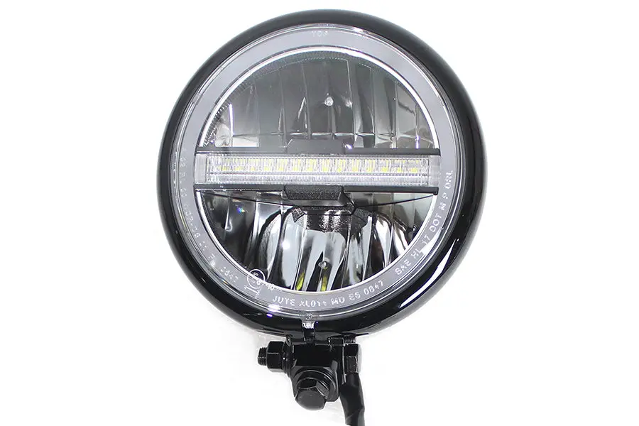 5-3/4 Inch Bates Style Led Headlamp Black - V-Twin Mfg. 1