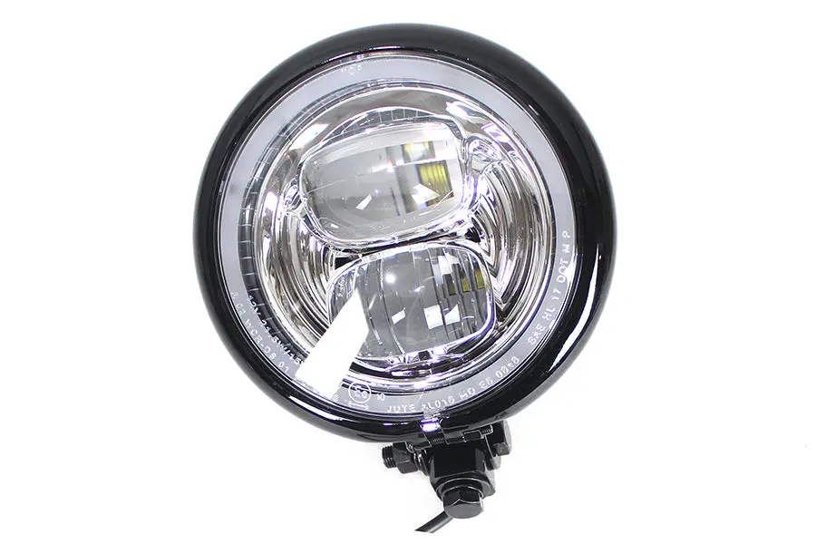 5-3/4 Inch Bates Style Led Headlamp Black - V-Twin Mfg. 1