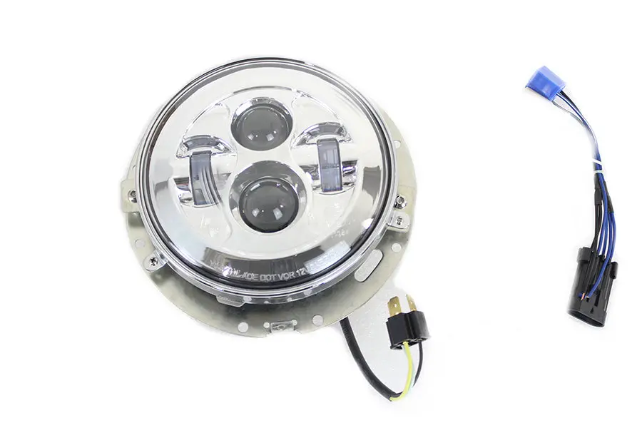 7 Inch Led Headlamp Assembly Chrome - V-Twin Mfg. 1