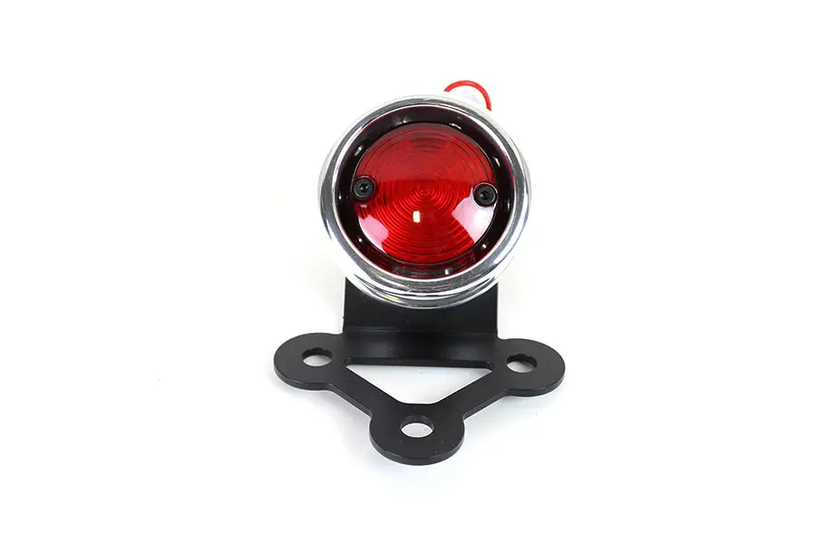Led Round Tail Lamp Assembly Polished - V-Twin Mfg. 1