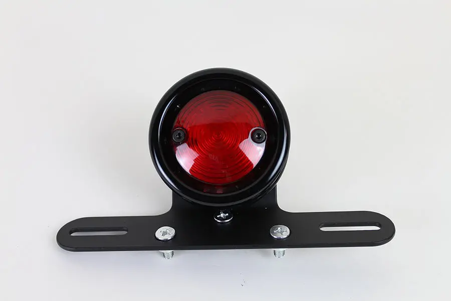 Led Round Tail Lamp Assembly Black - V-Twin Mfg. 1