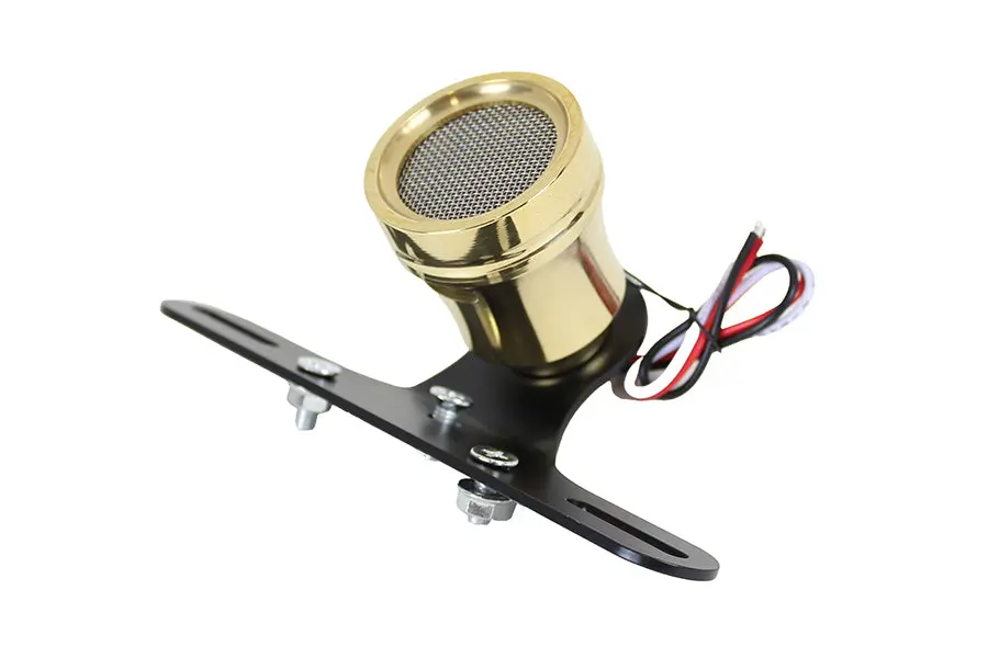 Led Search Light Tail Lamp Assembly Brass - V-Twin Mfg. 1