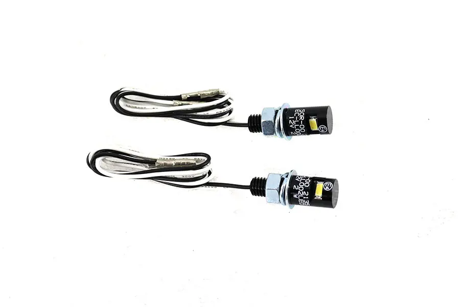 Black Burdett License Plate Bolt Set With Led - V-Twin Mfg. 1