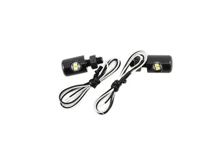Black Hagler License Plate Bolt Set With Led - V-Twin Mfg. 1