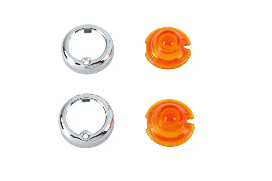Replica Guide Bullet Marker Lamp Set Amber - V-Twin Mfg. 1
