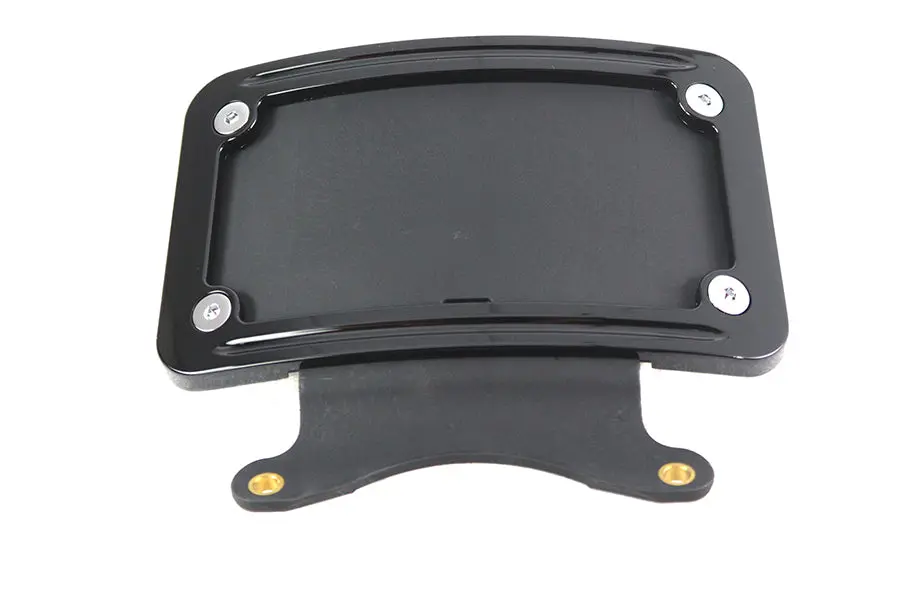Curved License Plate Frame Black - V-Twin Mfg. 1