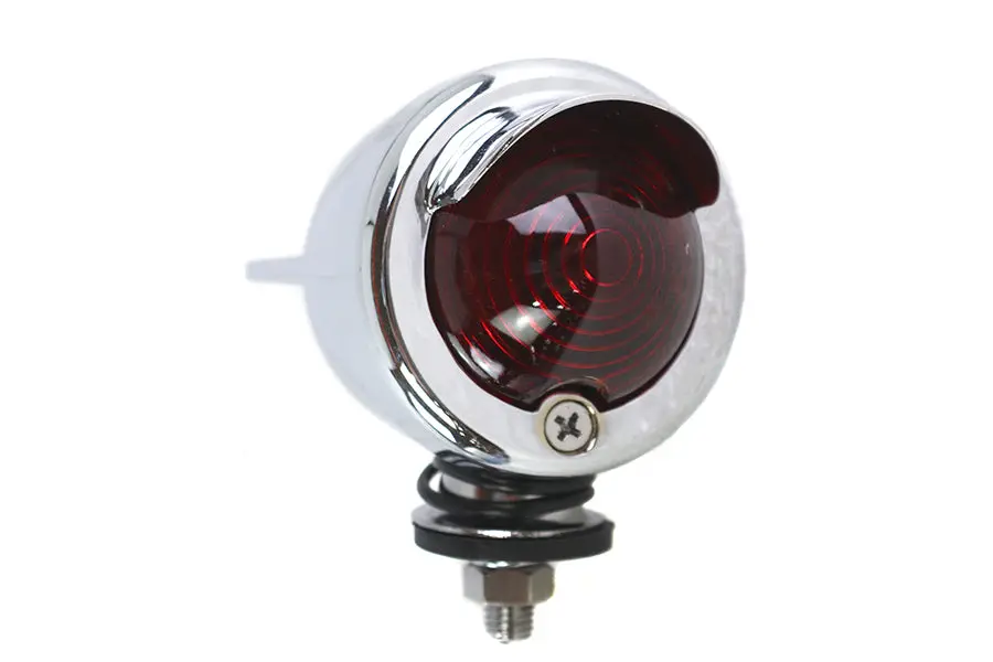 Bomber Marker Lamp Red 3 Fin Design - V-Twin Mfg. 1