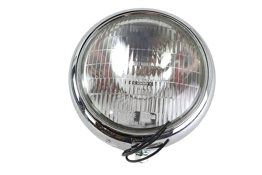 7 Inch Cycle Beam 6 Volt Assembly Chrome - V-Twin Mfg. 1