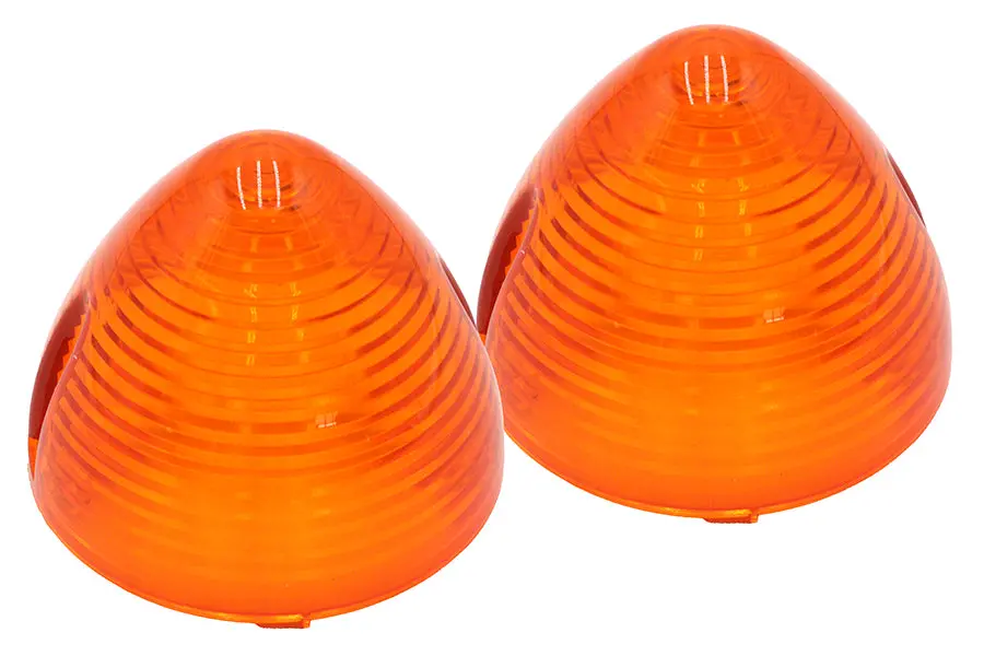 Bullistic Turn Signal Lenses Amber - V-Twin Mfg. 1