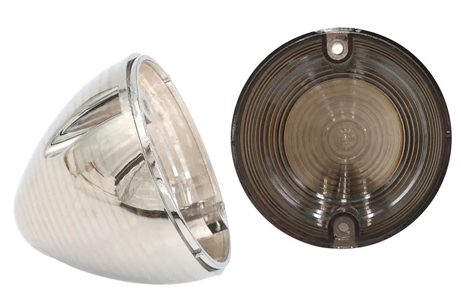 Bullistic Turn Signal Lenses Clear - V-Twin Mfg. 1