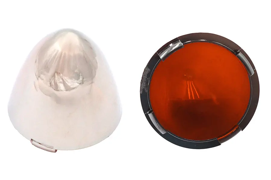 Bullistic Turn Signal Lenses Amber - V-Twin Mfg. 1