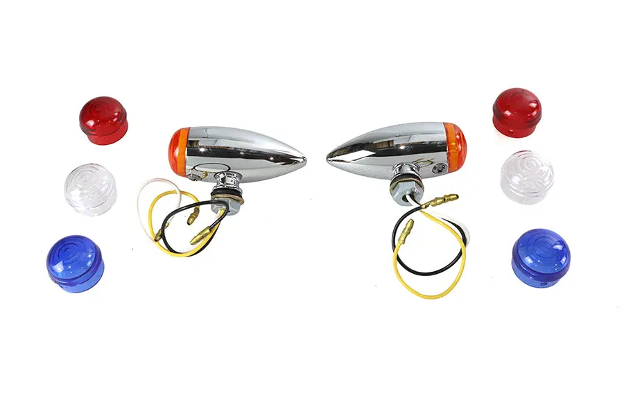 Mini Clear Led Bullet Marker Lamp - V-Twin Mfg. 1