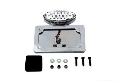 Chrome Billet Fender Mount Led Tail Lamp With Clear Lens - V-Twin Mfg. 1