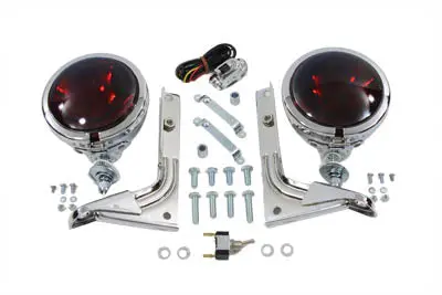 Red Pursuit Spotlamp Kit - V-Twin Mfg. 1