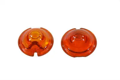 Replica Marker Lamp Lens Glass Bullet Style Amber - V-Twin Mfg. 1