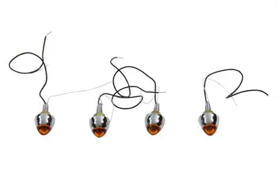Bullet Style Krommet Marker Lamp Stud Amber - V-Twin Mfg. 1