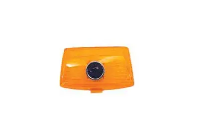 Amber Front Fender Tip Lens With Blue Dot - V-Twin Mfg. 1