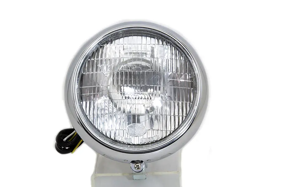 7 Inch Headlamp Assembly Chrome - V-Twin Mfg. 1