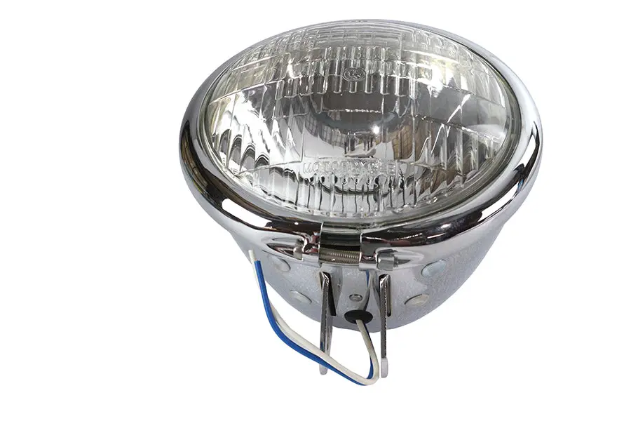 5-3/4 Inch Round Headlamp Teardrop Style - V-Twin Mfg. 1
