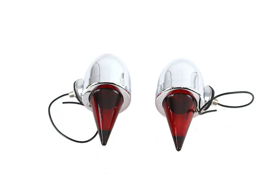 Torpedo Bullet Lamp Set Chrome - V-Twin Mfg. 1