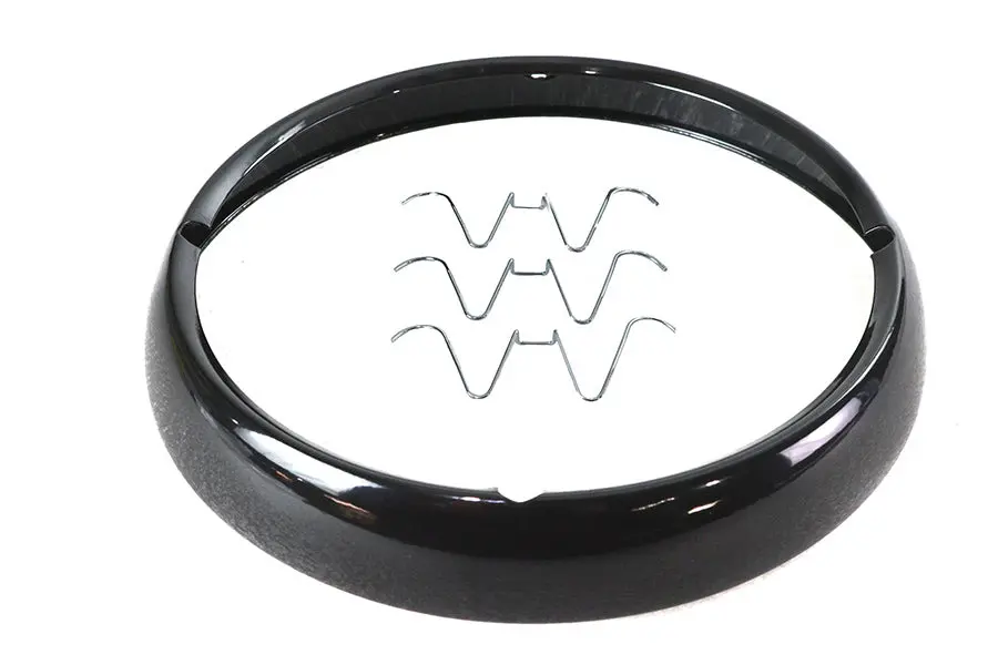Outer Headlamp Trim Rim Black - V-Twin Mfg. 1
