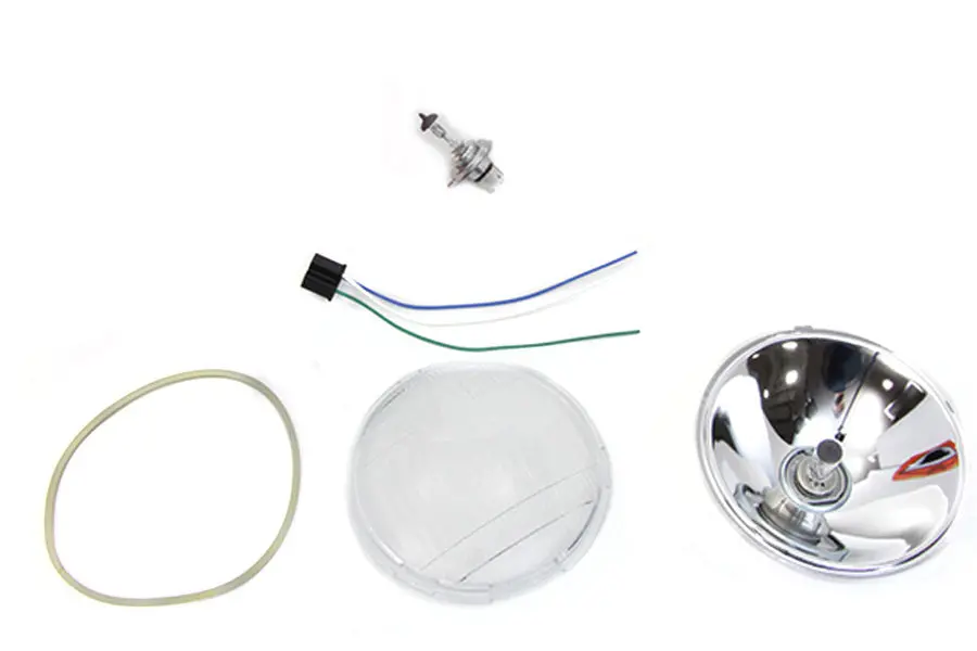 Retro Spring Fork Headlamp H-4 Bulb Kit - V-Twin Mfg. 1