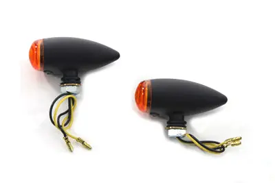 Mini Led Bullet Amber Lens Marker Lamp Set - V-Twin Mfg. 1