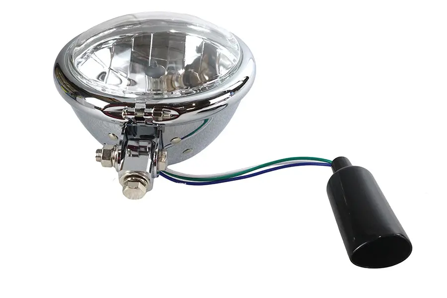5-3/4 Inch Round Headlamp Chrome - V-Twin Mfg. 1