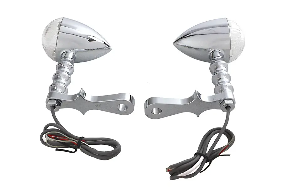 Led Bullet Turn Signal Set With Headlamp Mount - V-Twin Mfg. 1