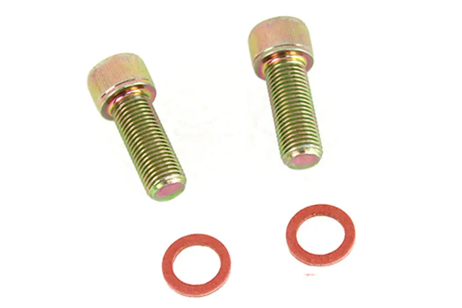 Damper Fork Tube Screw And Washer Kit Zinc Plated - V-Twin Mfg. 1