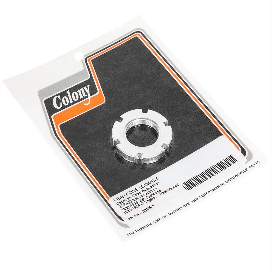 Stem Head Cone Lock Nut Cadmium - V-Twin Mfg. 1