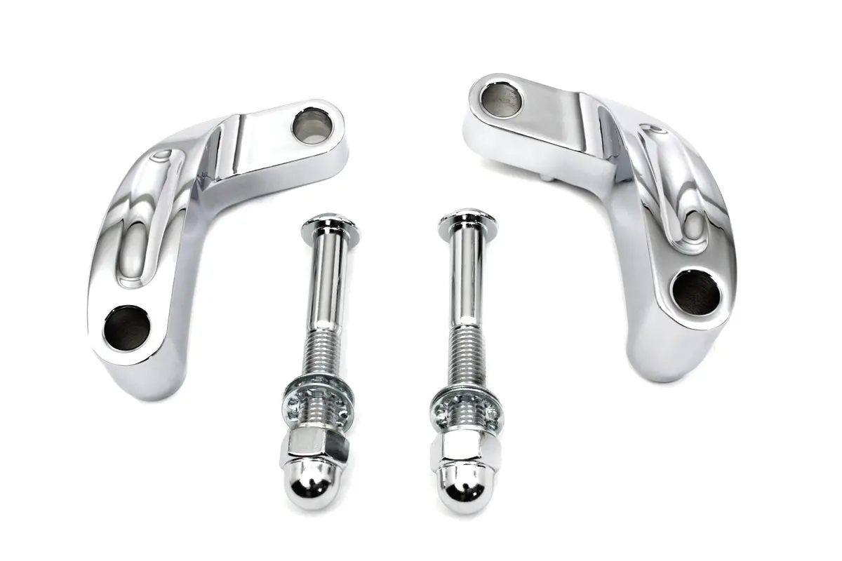Chrome Prime Mirror Relocation Kit - V-Twin Mfg. 1