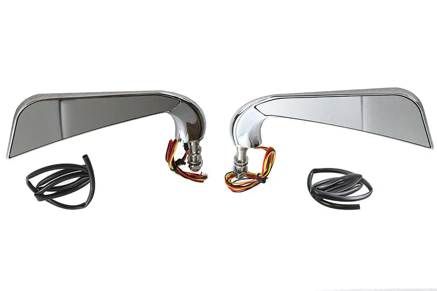 Evil Eye Mirror Set With Billet Stems - V-Twin Mfg. 1