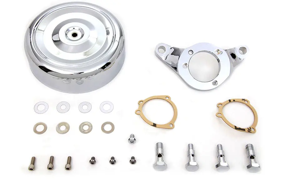 Chrome Wyatt Gatling Air Cleaner Assembly - V-Twin Mfg. 1