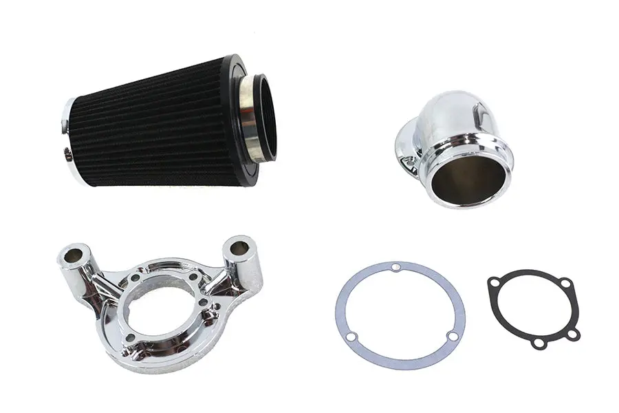 M8 Heavy Breather Air Cleaner Kit Chrome - V-Twin Mfg. 1