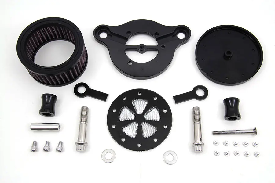 Wyatt Gatling Air Cleaner Kit Black - V-Twin Mfg. 1