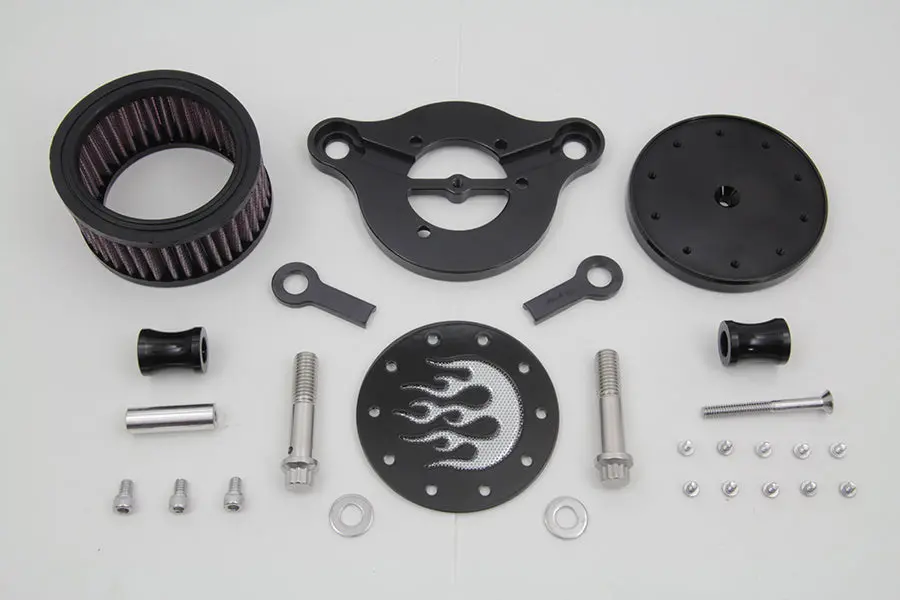 Wyatt Gatling Air Cleaner Kit Black - V-Twin Mfg. 1